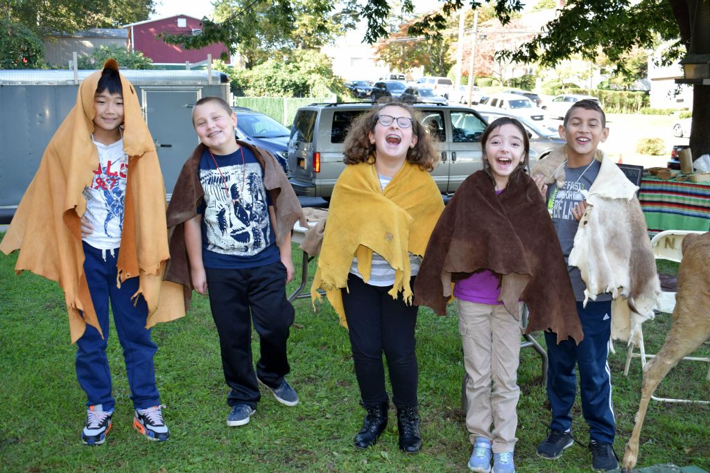 students with animal skins